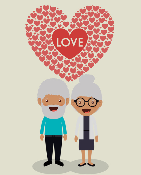 diseño de abuelos felices
 - Vector, imagen