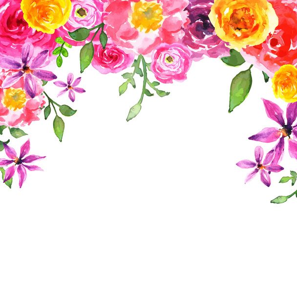 Vector Floral Watercolor Design - Vector, Image