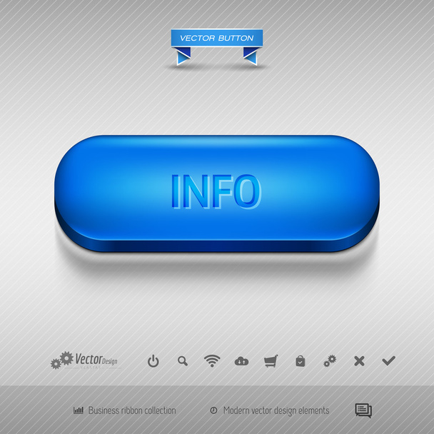Vector design elements as business web buttons for website or ap - Wektor, obraz