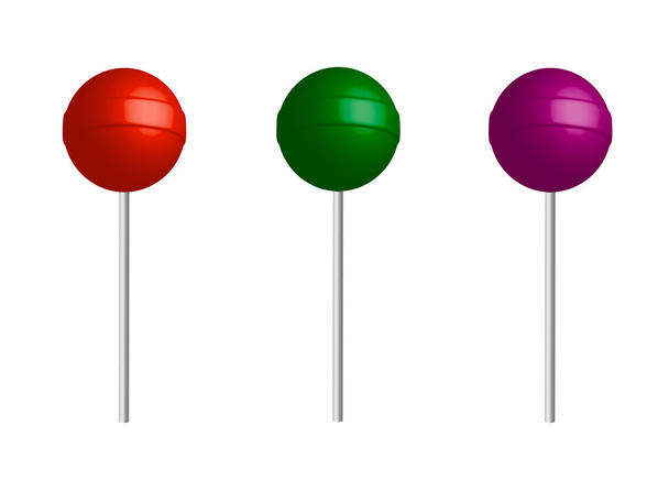 piruletas de caramelo de colores
 - Vector, Imagen