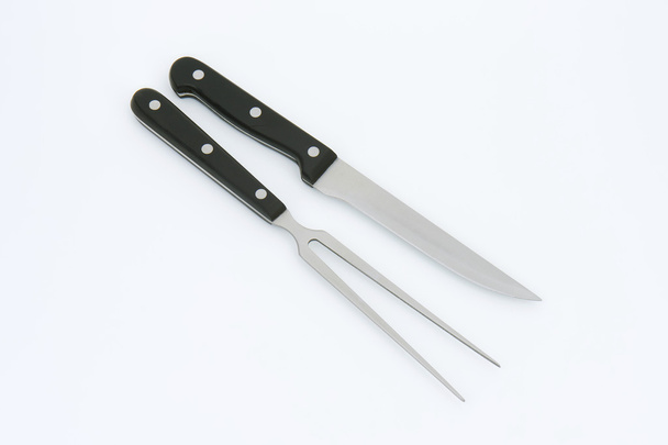 faragás kést és a villát - Fotó, kép