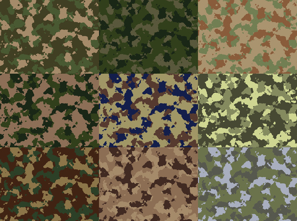 Seamless Camouflage pattern vector - Vector, Image