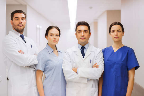 group of medics or doctors at hospital - Фото, зображення