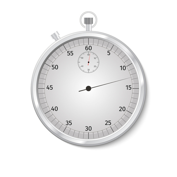 Классические стоп-часы, утепленные в белом
 - Вектор,изображение