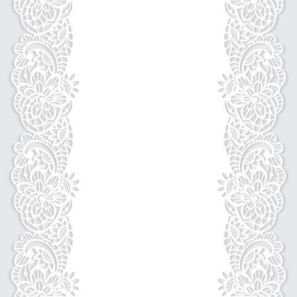 Seamless pattern with floral lace - Vector, Image