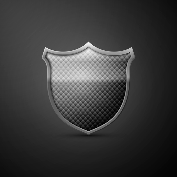 Metal shield icon. - Vector, afbeelding