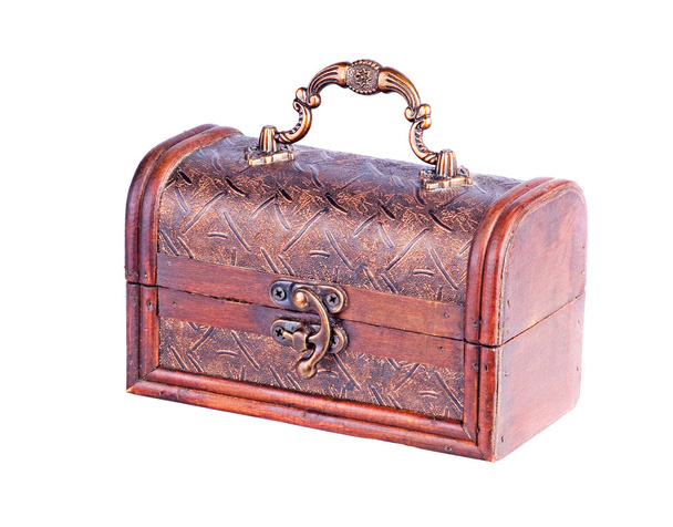 Caixa de tesouro de madeira
 - Foto, Imagem