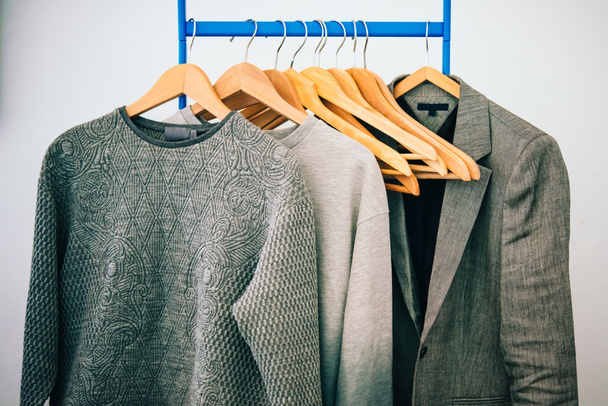 Dressing closet with clothes - Фото, изображение