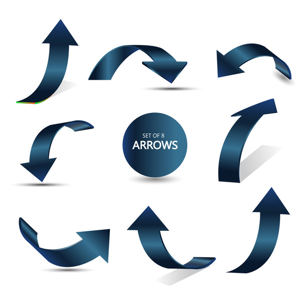gradient arrows stickers - Vector, Image