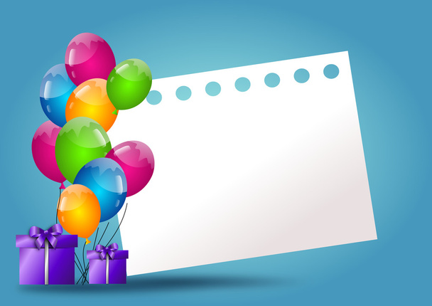 Birthday background with balloons - Photo, Image