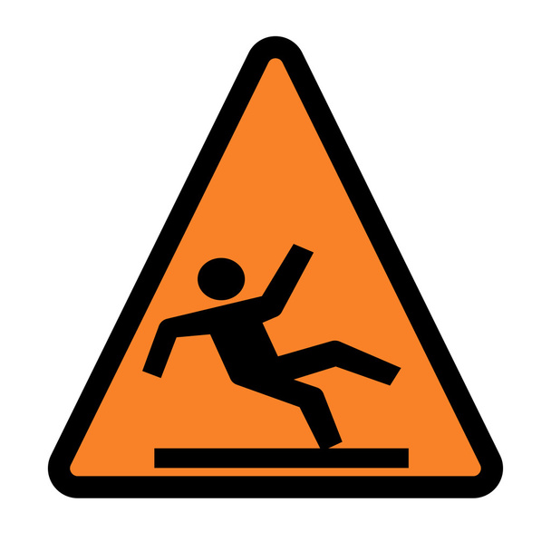 Nedves padló - figyelmeztető jel - Vektor, kép