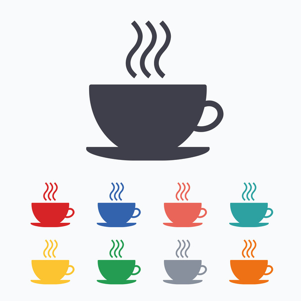 Šálek kávy znak ikony - Vektor, obrázek