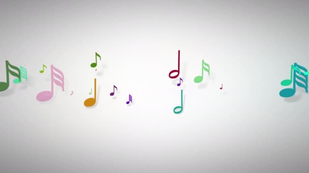 Slow motion van de muzikale noten met diepte van het veld 4k - Video