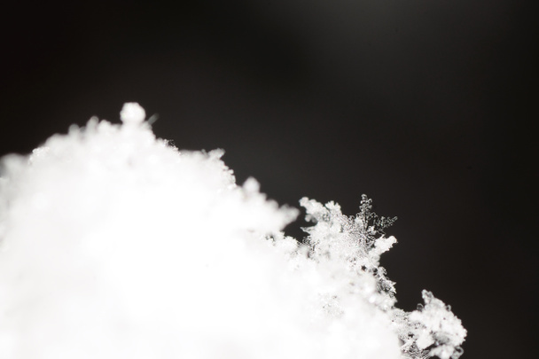 krystal jemný sníh na černé - Fotografie, Obrázek