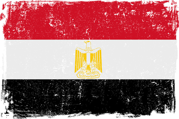 Egyiptom vektor zászló fehér - Vektor, kép