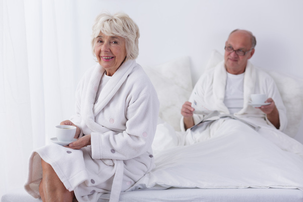 Senior couple in luxury hotel - Фото, зображення