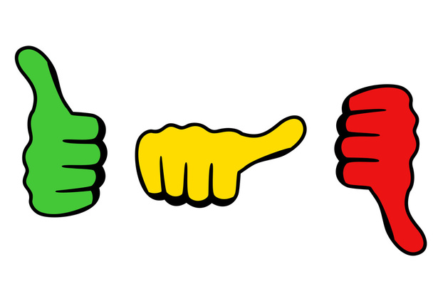 Tři palce ikona pro úrovně spokojenosti - Vektor, obrázek