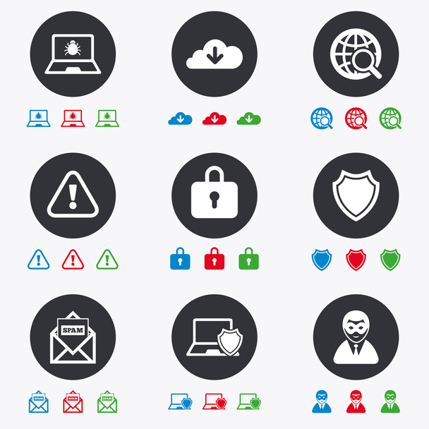 Internet privacy icons. - Vecteur, image