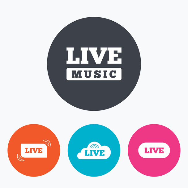 Live music icons. - Вектор,изображение