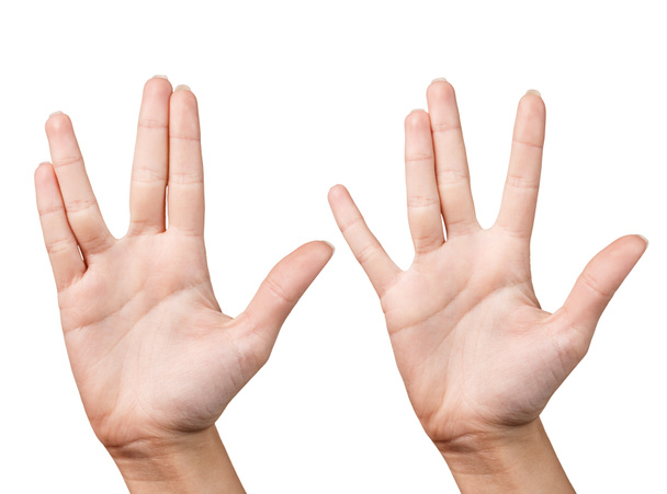 Due mani in gesto diverso
 - Foto, immagini