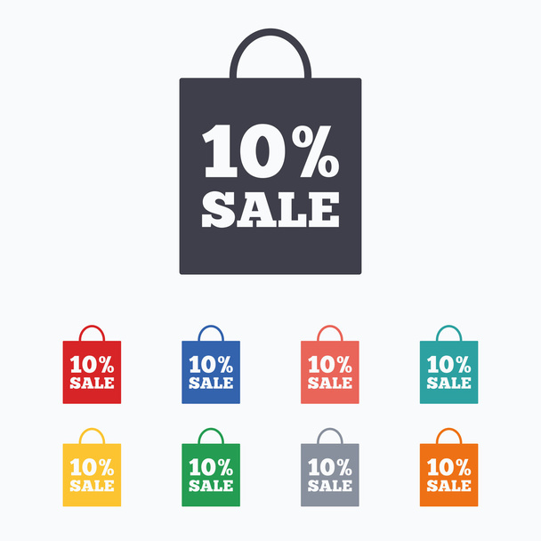 10 percent sale bag - Vector, afbeelding
