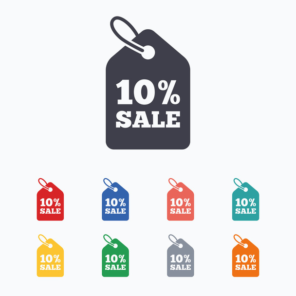 10 percent sale price - Wektor, obraz
