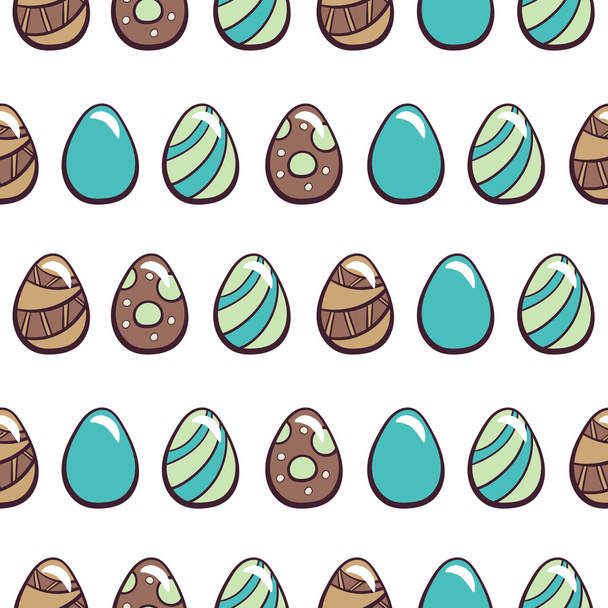 Happy Easter Day Seamless Pattern - Vector, Image
