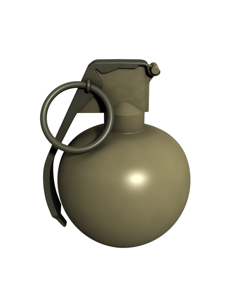 3D-gerenderde geïsoleerde m67 granaat - Foto, afbeelding