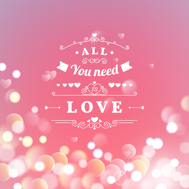 Happy Valentines Day Greeting Card - Vector, Image