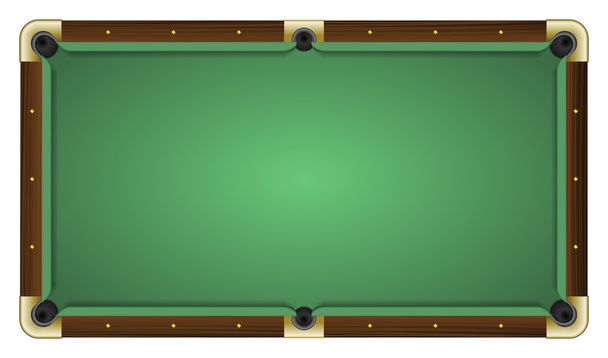 Empty green pool table - Vector, Image