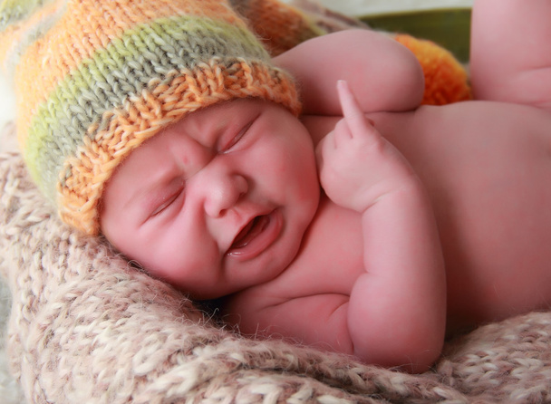 νεογέννητο μωρό κραυγή - Φωτογραφία, εικόνα