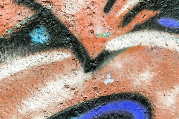 Beautiful street art graffiti. Abstract creative drawing fashion colors on the walls of the city. Urban Contemporary Culture - Valokuva, kuva
