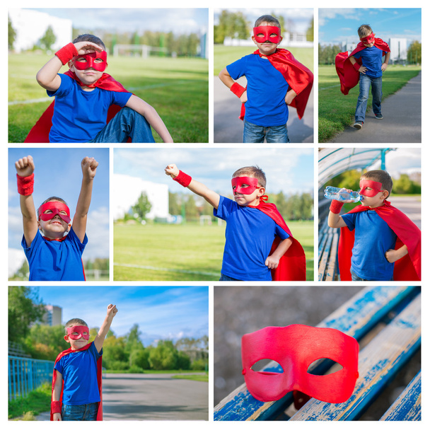 Photo collage of superhero - Photo, Image
