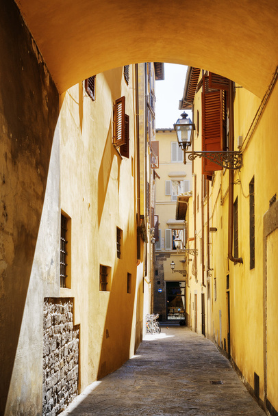 View of narrow medieval street at historic center of Florence - Valokuva, kuva