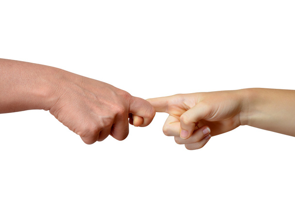 Holding hands fingers - Φωτογραφία, εικόνα