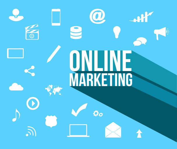 on-line marketing znamení s nástroji a app - Fotografie, Obrázek