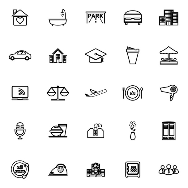 Accueil icônes de secteur d'activité sur fond blanc
 - Vecteur, image