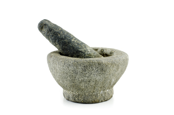 argamassa de pedra tradicional e pilão
 - Foto, Imagem