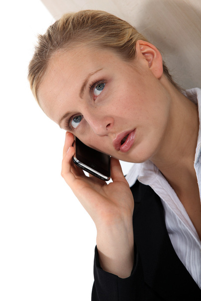 Blond businesswoman making call - Foto, Imagen
