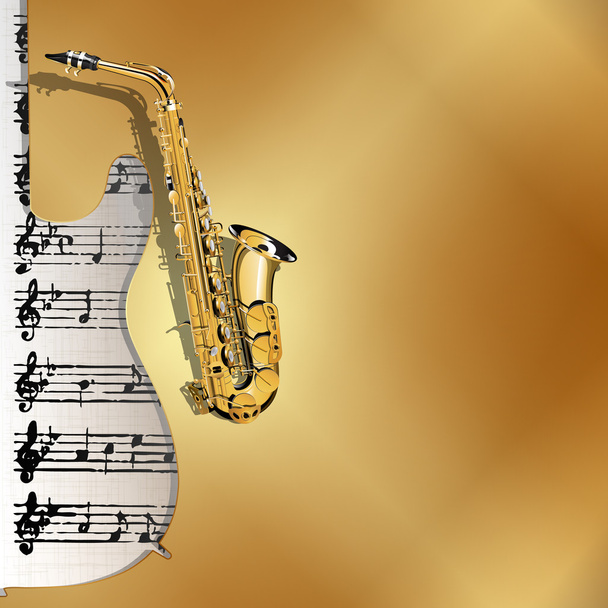 музичний фон в золотому стилі
 - Вектор, зображення