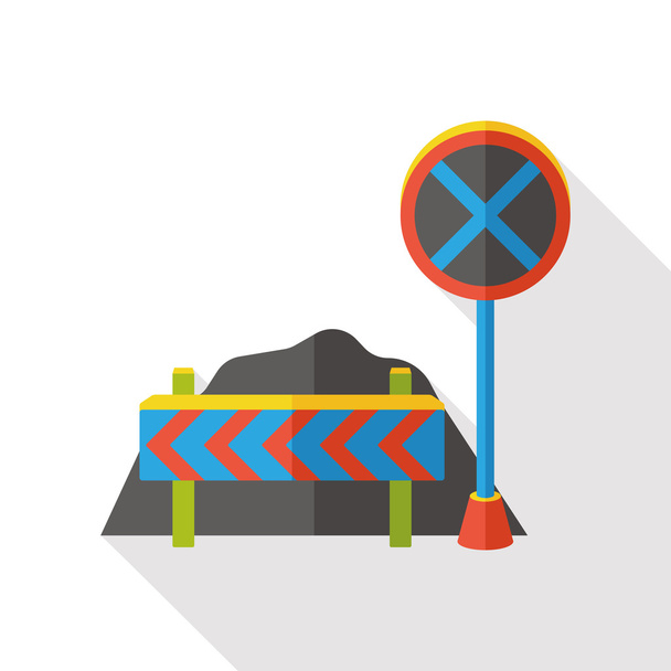 traffic roadblocks flat icon icon element - Vector, Image