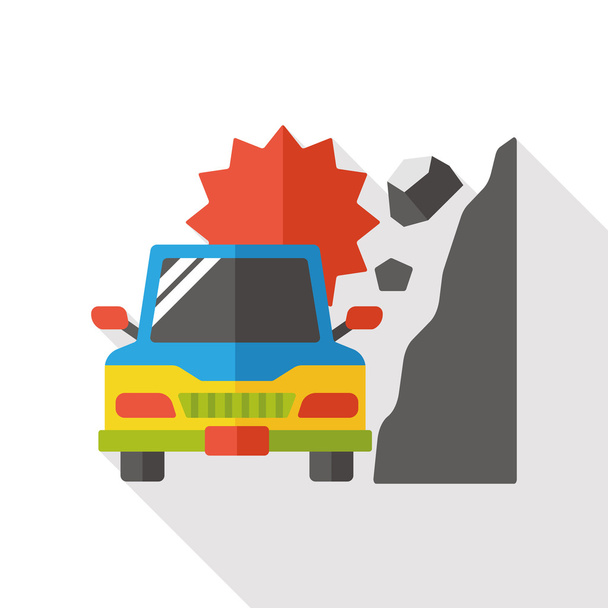 accidente de coche icono plano icono elemento
 - Vector, imagen