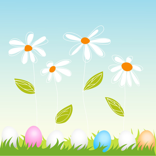 Floral, easter greeting card - Vector, afbeelding