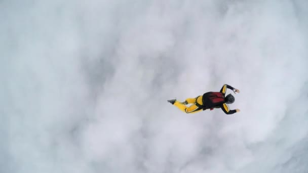 Skydiver in versnelde vrije val cursus - Video