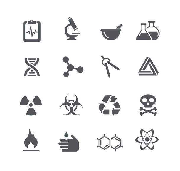 Věda značky a symboly – nástroje série - Vektor, obrázek