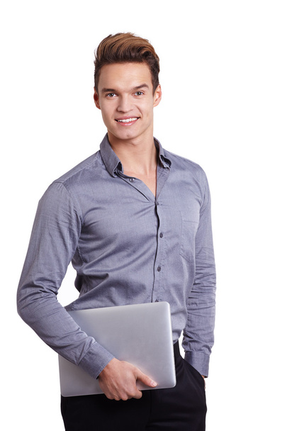 man handsome with laptop - Photo, image