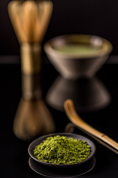 Powder green tea - Photo, Image