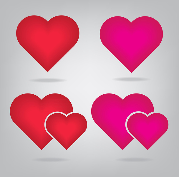 Realistic red 3d valentine heart  - Διάνυσμα, εικόνα