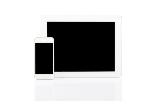 White Tablet Pc and Smartphone - Photo, image