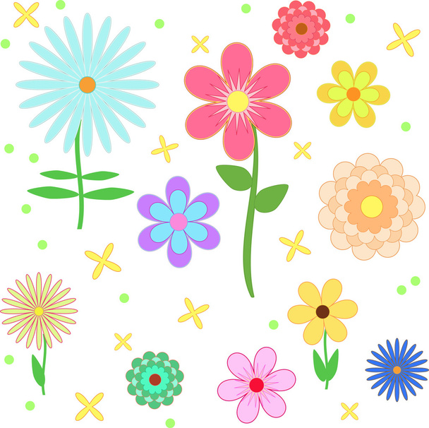 bright flower pattern - ベクター画像